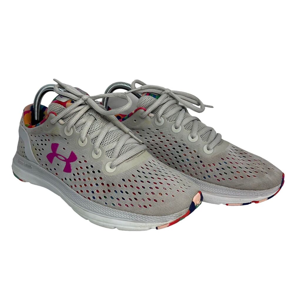 Under Armour Women's UA Charged Impulse Floral Running Shoes 3024264-10, Size 9